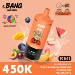 Bang Leader 450Kパフ ブルーベリーアイス・ピーチ・マンゴー・スイカ・パッションキス・メロン・リンゴ フレーバーセット