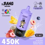 Bang Leader 450Kパフ パイナップル・ココナッツ・ブルーラズ・ミックスベリー・マンゴー・ピーチ フレーバーセット