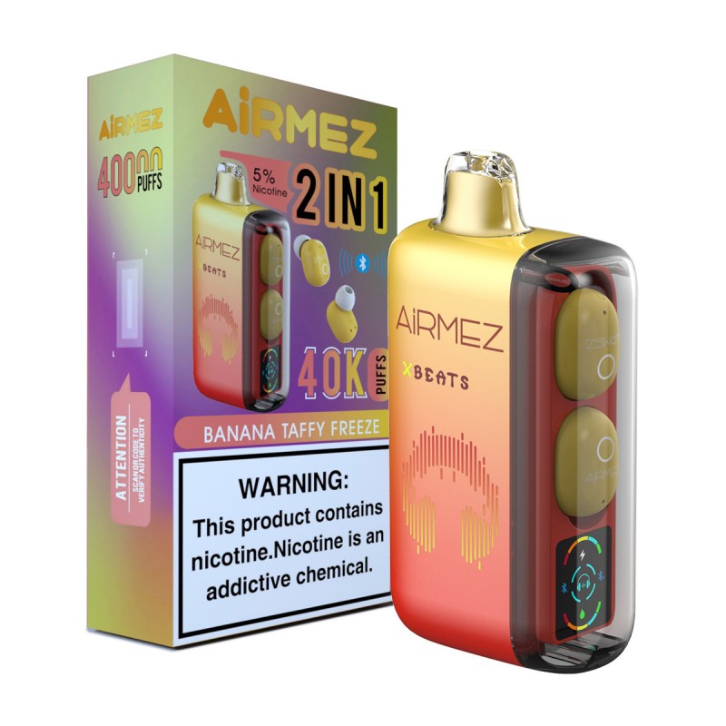 Airmez Xbeats 40Kパフ バナナ・タフィー・フリーズ味 - 100vaping