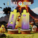 Bang King 200Kパフ 8-in-1 スイカ・バブルガム・ブルーベリー・ラズベリー・ラズベリー・スイカ風味 - 100vaping