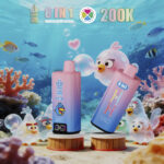 Bang King 200Kパフ 8-in-1 ブラックドラゴン・アイス・ラブ 66 ミスター・ブルー ストロベリーレモネード味 - 100vaping