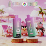 Bang King 200Kパフ 8-in-1 クールミント・ピーチ・ベリー・ブルーチェリー・レモン・キウイ・スイカ・アイスフレーバー - 100vaping
