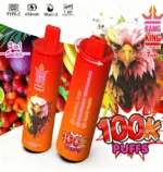 Bang King Triple 100Kパフ トロピカルフルーツ・ストロベリー・スイカ・レモン・ピーチフレーバー 使い捨てベイプ - 100vaping