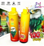 Bang King トリプル 100Kパフ スイカ・レッドブル・イチゴ・キウイ風味 使い捨てベイプ - 100vaping