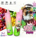 Bang King Triple 100Kパフ ストロベリー・バナナ・ラズベリー・スイカ・レモン・ライム風味 使い捨てベイプ - 100vaping