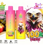 Bang King トリプル 100Kパフ ストロベリー・ラズベリー・トリプルメロン・サワーマンゴー・パイナップルフレーバー 使い捨てベイプ - 100vaping
