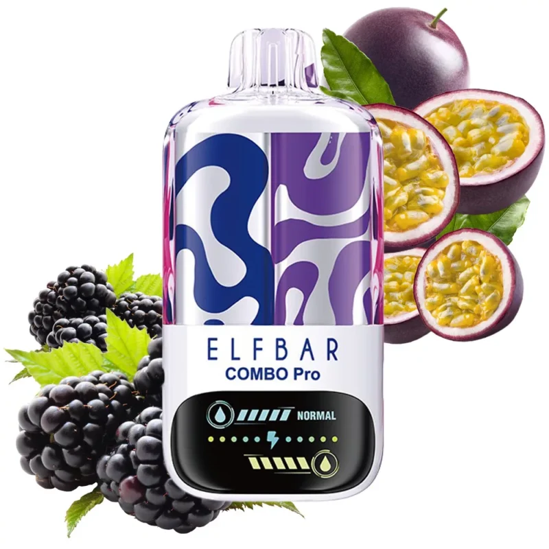 ELF BAR Combo Pro 30000パフ ブラックベリー＋パッションフルーツ味 使い捨てベイプ - 100vaping