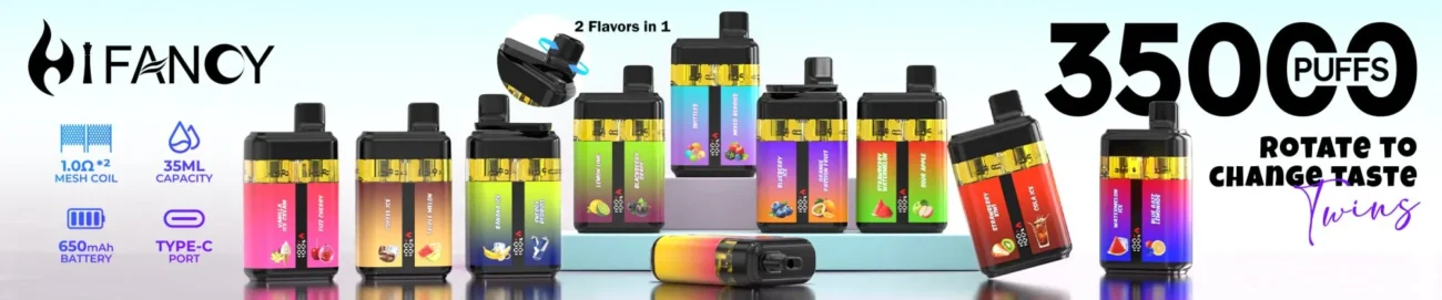 HIFANCY TWINS 35000パフ バナー 使い捨てベイプ - 100vaping