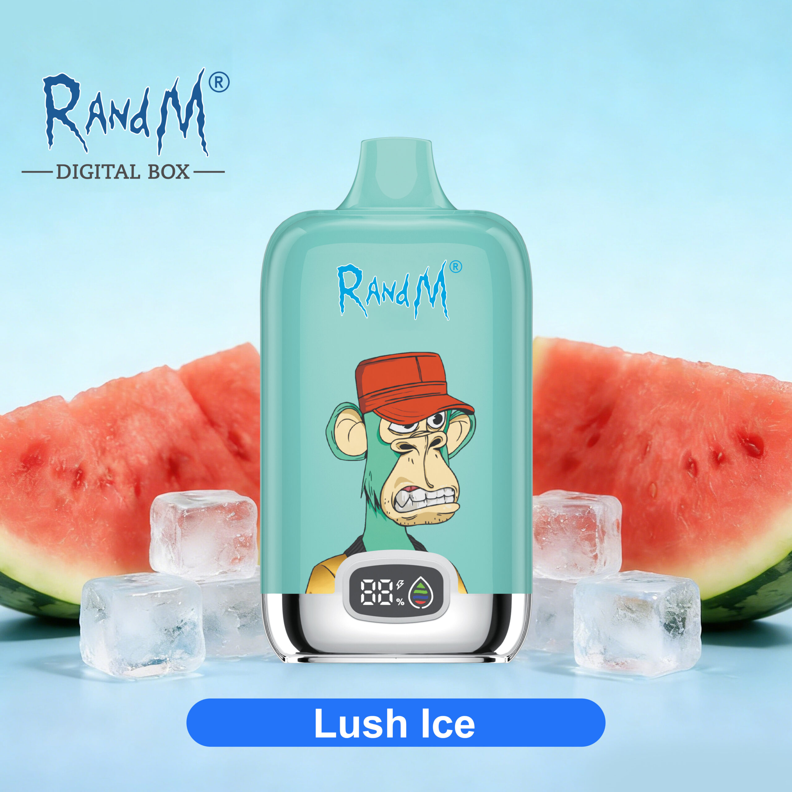 100vaping-randm-tornado-12000-12k-vape-lush-ice Rand M Tornado 12000 Puffs Disposable Vape - Lush Ice - 画像 1