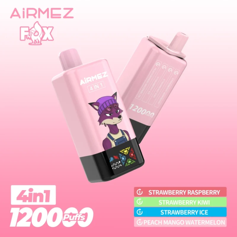 Airmez Fox 120Kパフ 4-in-1フレーバー 使い捨てベイプデバイス 詳細 - 100vaping