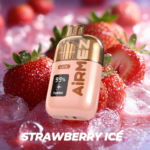 Airmez Lux 60Kパフ ストロベリーアイスフレーバー - 使い捨てベイプ 100vaping