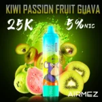 Airmez Tornado 25K Puffs Kiwi Passion Fruit Guava Flavor - Disposable Vape 100vaping