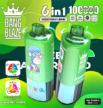 Bang Blaze 100Kパフ 6-in-1 レモン・ロマンス＆ブルーベリー・ラズベリー＆ピーチ・メントールフレーバー 使い捨てベイプ - 100vaping