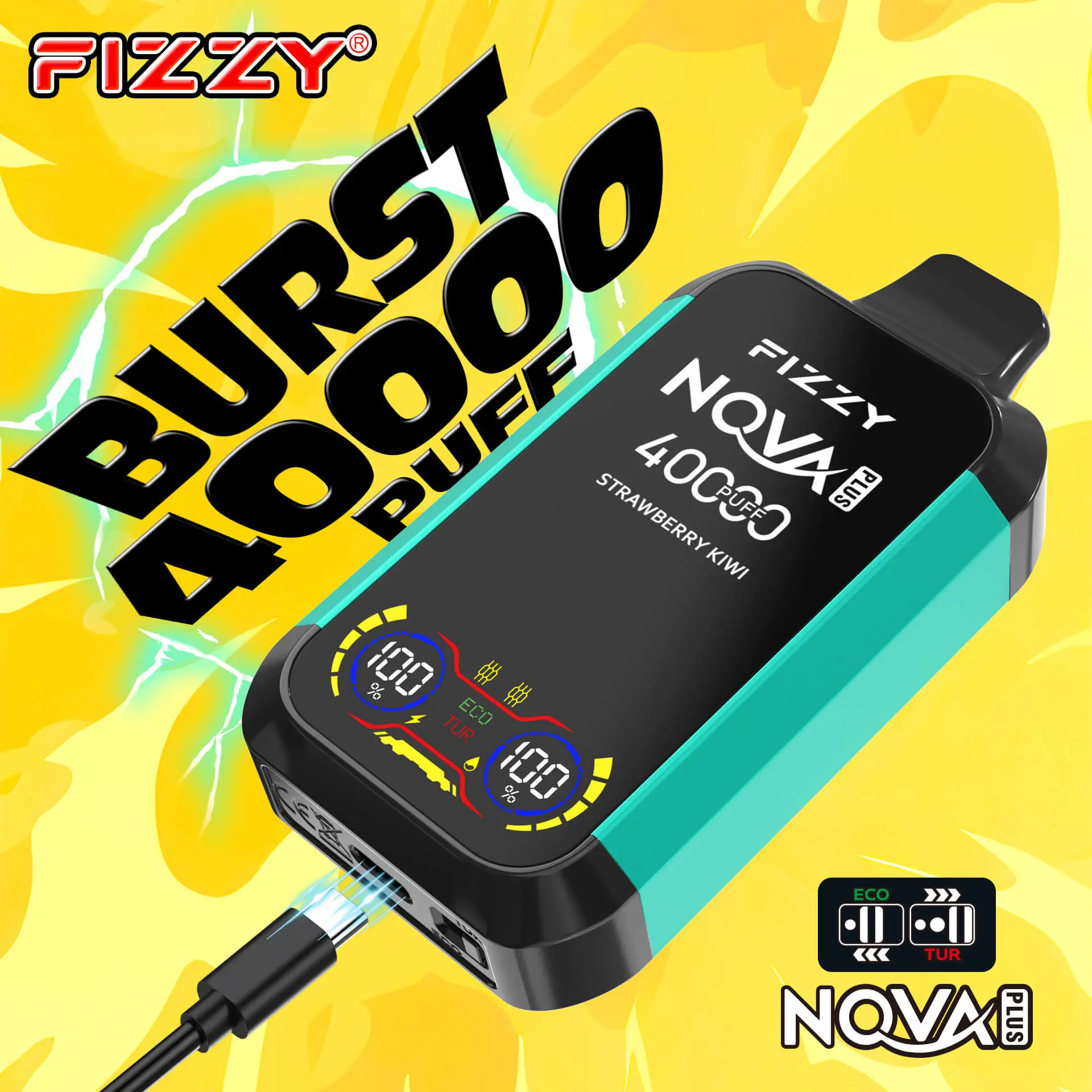 100vaping-fizzy-nova-plus-40000-40k-puffs-main-image Fizzy Nova Plus 40000 40Kパフ メイン画像 使い捨てベイプ - 100vaping