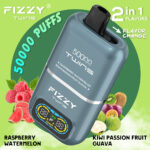 Fizzy Twins 50000 50Kパフ ラズベリー・スイカ＆キウイ・パッションフルーツ・グアバ風味 使い捨てベイプ - 100vaping