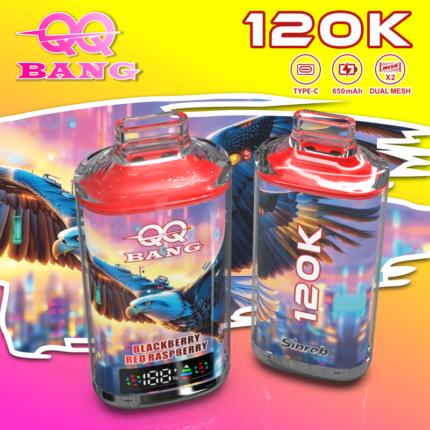 QQ Bang 12万パフ ブラックベリー＆ラズベリー風味 使い捨てベイプ - 100vaping