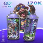 QQ Bang 17万パフ グレープアイス味 使い捨てベイプ - 100vaping
