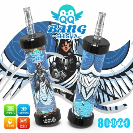 QQ Bang シーシャ 80Kパフ ブルー・ラズ風味 使い捨てベイプ - 100vaping