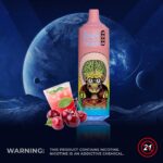 RandM トルネード 9000パフ フィジーチェリー味 使い捨てベイプ - 100vaping
