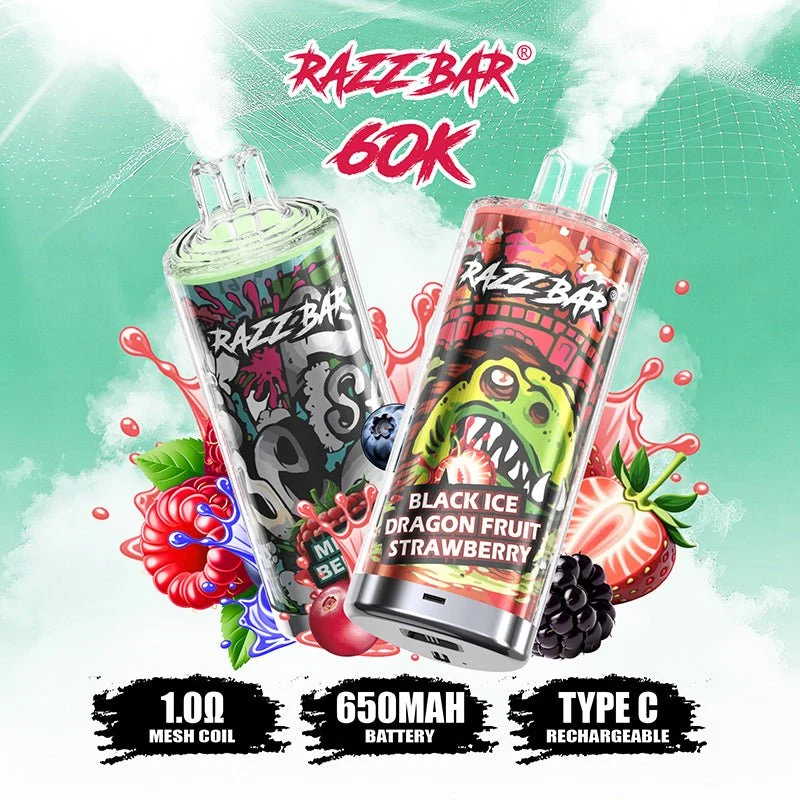 Razz Bar 60000 60Kパフ メイン画像 使い捨てベイプ - 100vaping