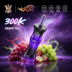 UOR AL BANG 300Kパフ シーシャ グレープアイスフレーバー 使い捨てベイプ - 100vaping