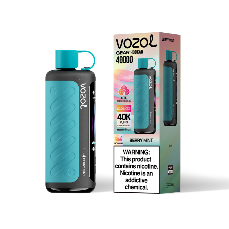 VOZOL Gear フカ 40Kパフ ベリーミントフレーバー 使い捨てベイプ - 100vaping