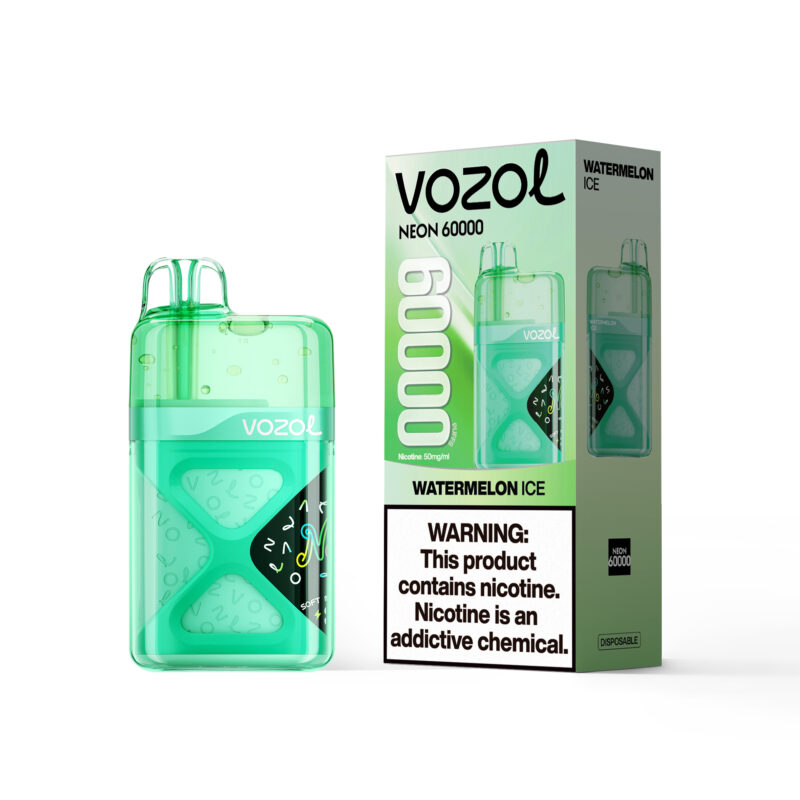 VOZOL NEON 60Kパフ スイカアイス味 使い捨てベイプ - 100vaping