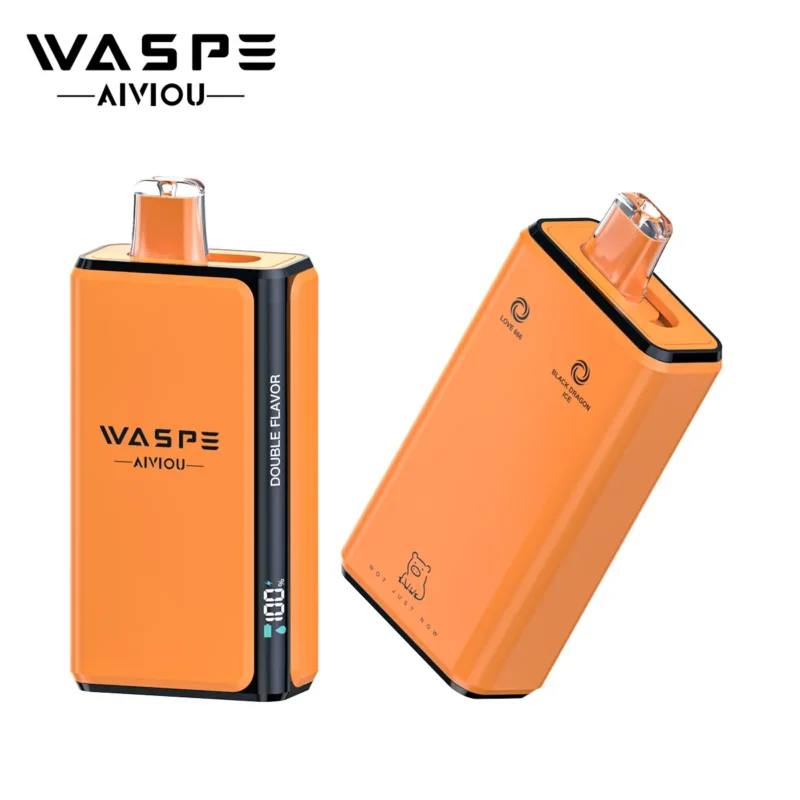 WASPE ダブルフレーバー 100K Pro Puffs ブラックドラゴン・アイス＆ラブ 666 フレーバー 使い捨てベイプ - 100vaping