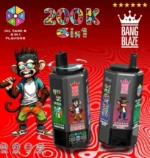 Bang Blaze 200K Puffs 6-in-1 Disposable Vape Rechargeable – Strawberry & Peach Ice