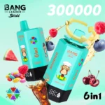 Bang Leader Stoll 300K Puffs 6-in-1 Disposable Vape Rechargeable – Cherry Coke & Rainbow Candy