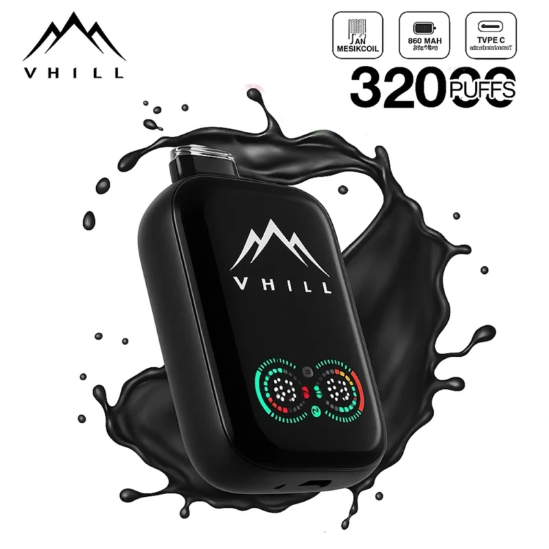 VHILL 32Kパフ フルスクリーン ブラック・ドラゴン・ブラッド 使い捨てベイプ