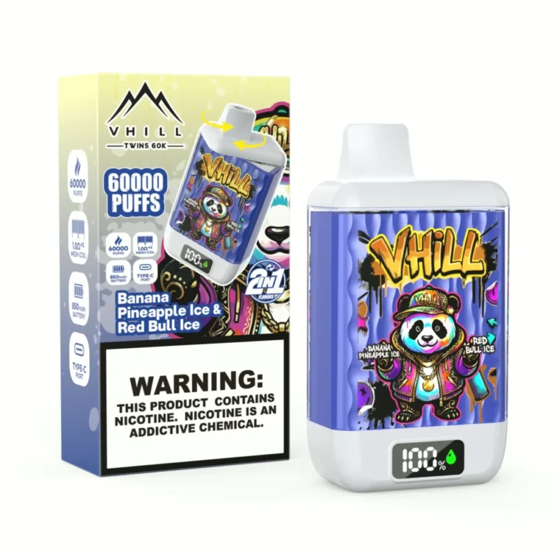 VHILL TWINS 60000パフ バナナ・パイナップル・アイス・レッドブル・アイス 使い捨てベイプ